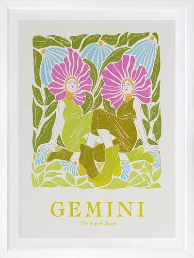 Gemini Star sign A2 Print
