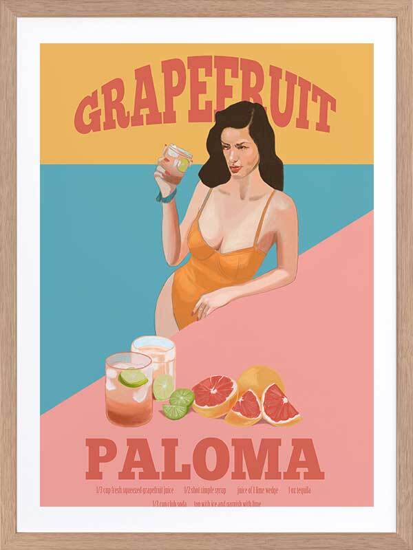Grapefruit Paloma A2 Print