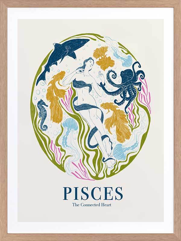 Pisces Star sign A2 Print