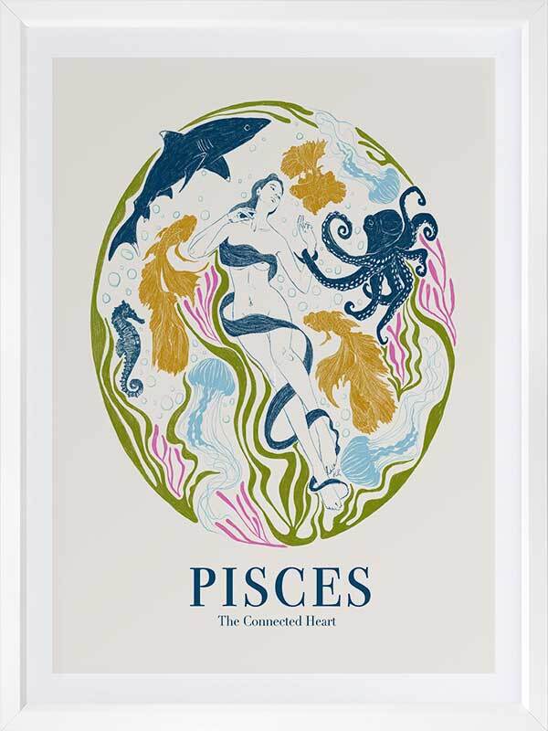 Pisces Star sign A2 Print