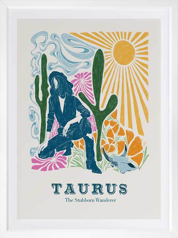 Taurus Star sign A2 Print