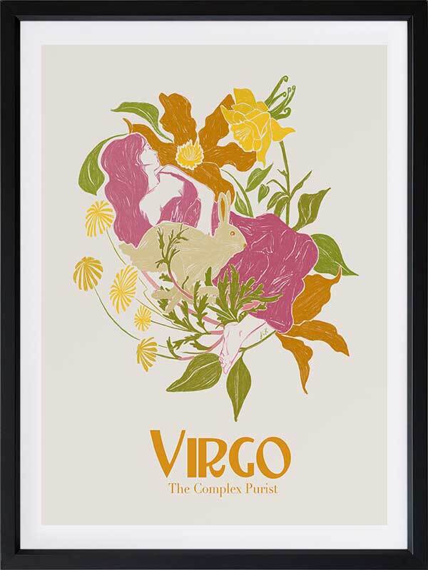 Virgo Star sign A2 Print